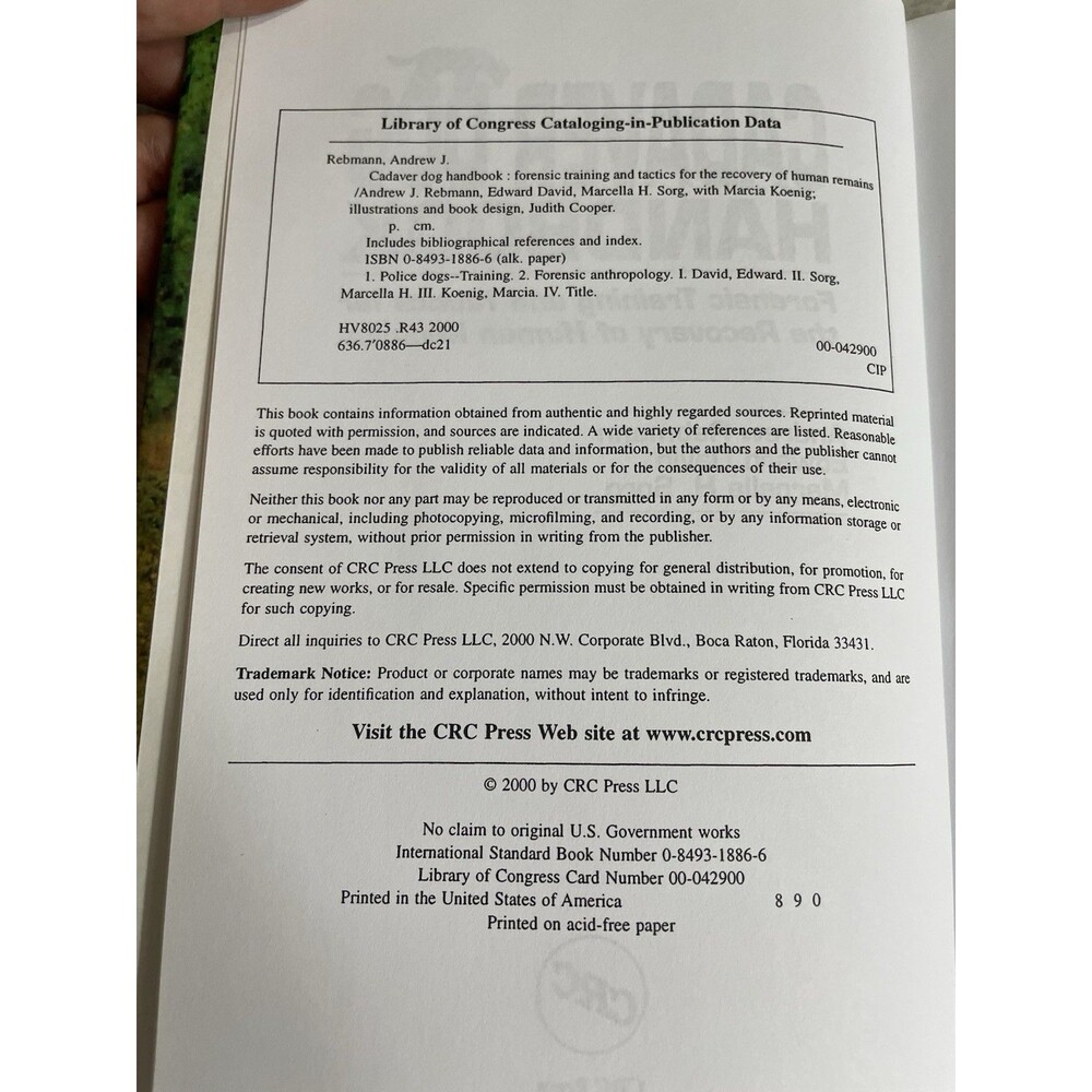 CADAVER DOG HANDBOOK WATER SEARCH DEATH & DECOMPOSITION. Search & Rescue K9 - Picture 4 of 16